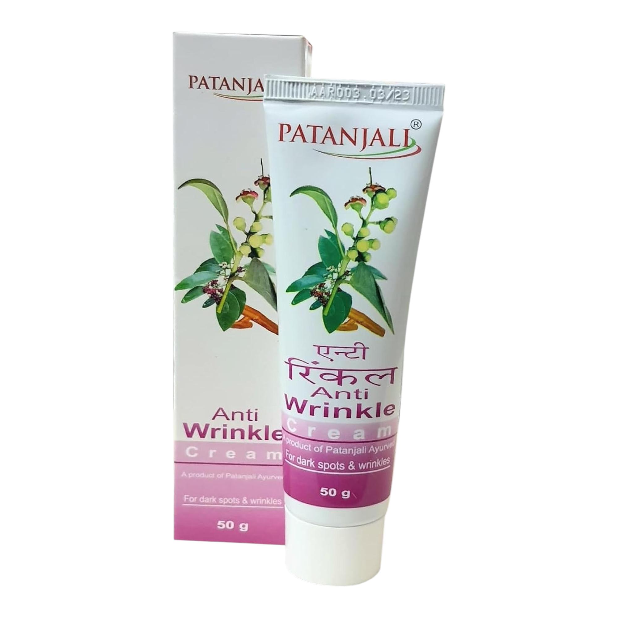 Patanjali Tejus Anti Wrinkle Cream 50g Pack Of 1 for Smooth Skin and Facial Care