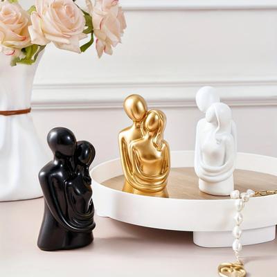Statua Astratta Coppia che si Abbraccia Moderna Scultura Figurina Coppia Nordica Soggiorno Camera da Letto