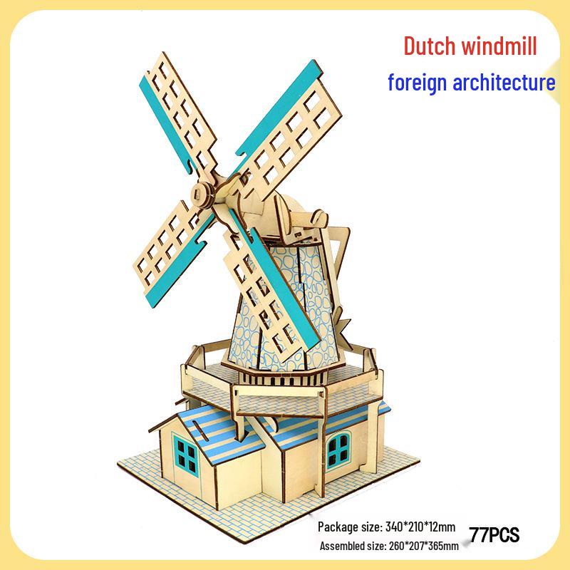 DIY Wooden 3D Puzzle: Chinese Architectural Model Educational Toy & Souvenir