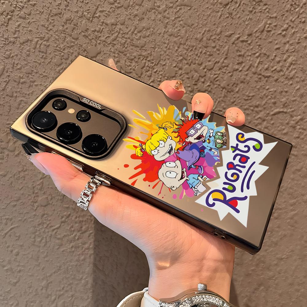 Funny R-Rugrats Phone Case For Samsung Galaxy S25 Edge S24 S23 S22 S21 S20 Ultra Funda Silicone Silver Cover