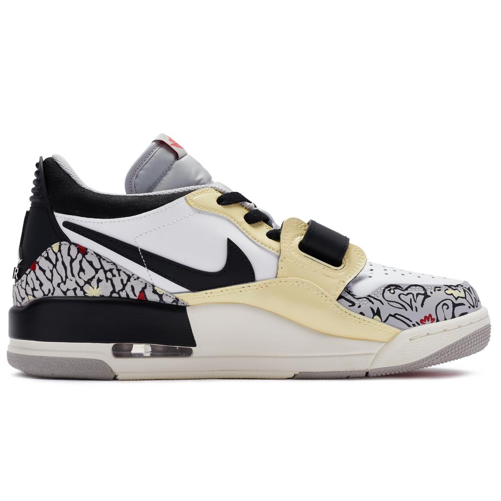 Jordan Legacy 312 811 Manufacturing Low Top Vintage Basketball Shoes Men's Black Logo Yellow Red CD7069-101(Team80-)