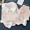 2025 Velvet Island Pajamas for Women: Fluffy, Warm Long-Sleeve and Pants, Sweet Girly Style, Indoor/Outdoor Wear
