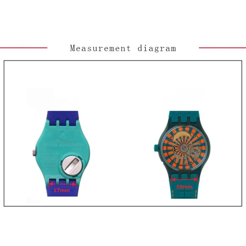 19mm 21mm Para Swatch pulsera de metal de núcleo sólido cadena de reloj cóncava convexa YVS400 451 YVB404 hombres de hierro mujeres banda de reloj de acero