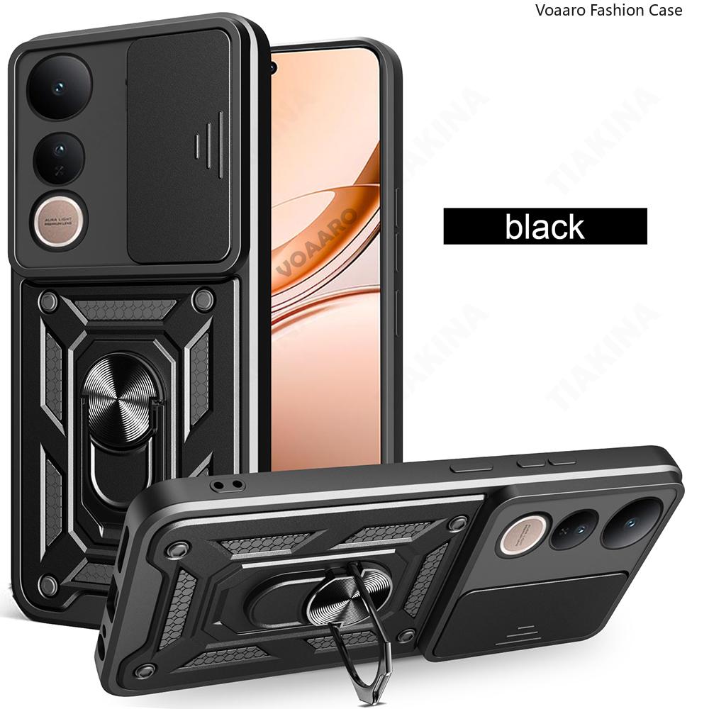 Slide Lens Armor Funda For Vivo V50 Lite 4G Case for Vivo V50 Lite Y38 Y39 Y29S T3X 5G Global Y04 4G Y200i Y300i Case Ring Cover
