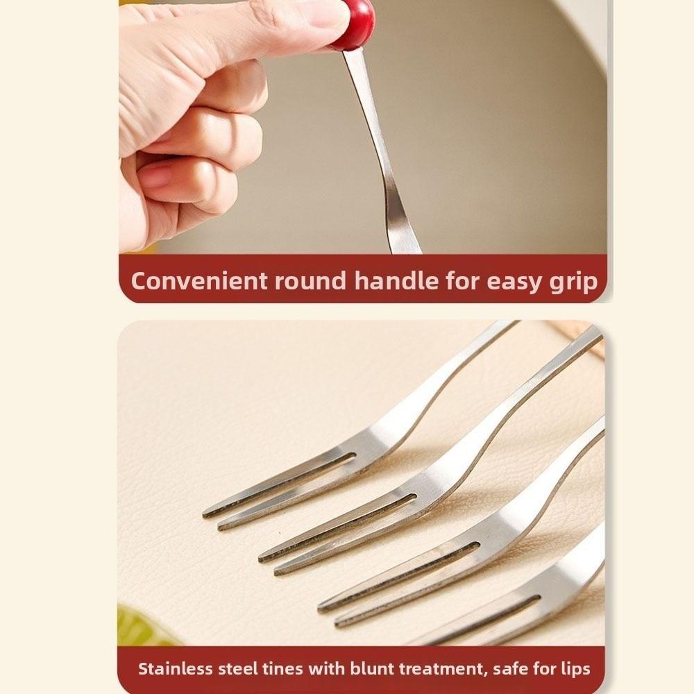 Stainless Steel Dessert Salad Fork Anti-scald Fruit Receipt Jar  Restaurant Use