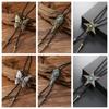 Boho Five-pointed Star Bolo Tie PU Woven Bronze Butterfly Choker Turquoise Feather Necklace  Men