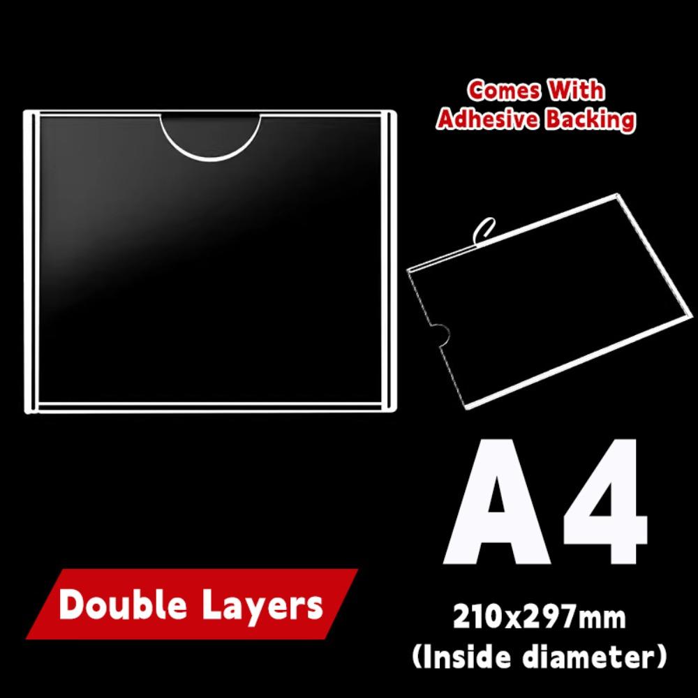 Self-Adhesive Photo Frame Clear Card Holder Durable Label Holder Supermarket