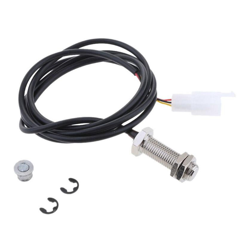 Motorcycle Odometer Sensor Cable Scooter Digital Speedometer Magnetic Sensor Replacement Kit With 2 Magnets