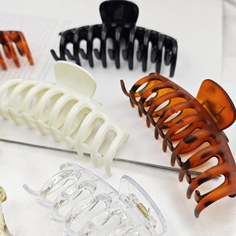 Popular Hairpin Large Keel Grab Clip Leopard Print Hair Claw Disc Hair Headgear Back Head Hair Accessories Shark Clip