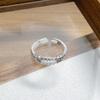 Day Cold Wind Zircon Light Luxury High Sense Open Ring Exquisite Geometric Personality Niche Ring Woman