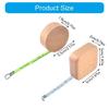 Wood Case Construction Tape Measure 2m Measuring Tape Ruler for Comfortable Grip In Any Setting