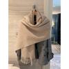 NINA SOLOR Double-Sided Heavyweight Ripple Cashmere Scarf