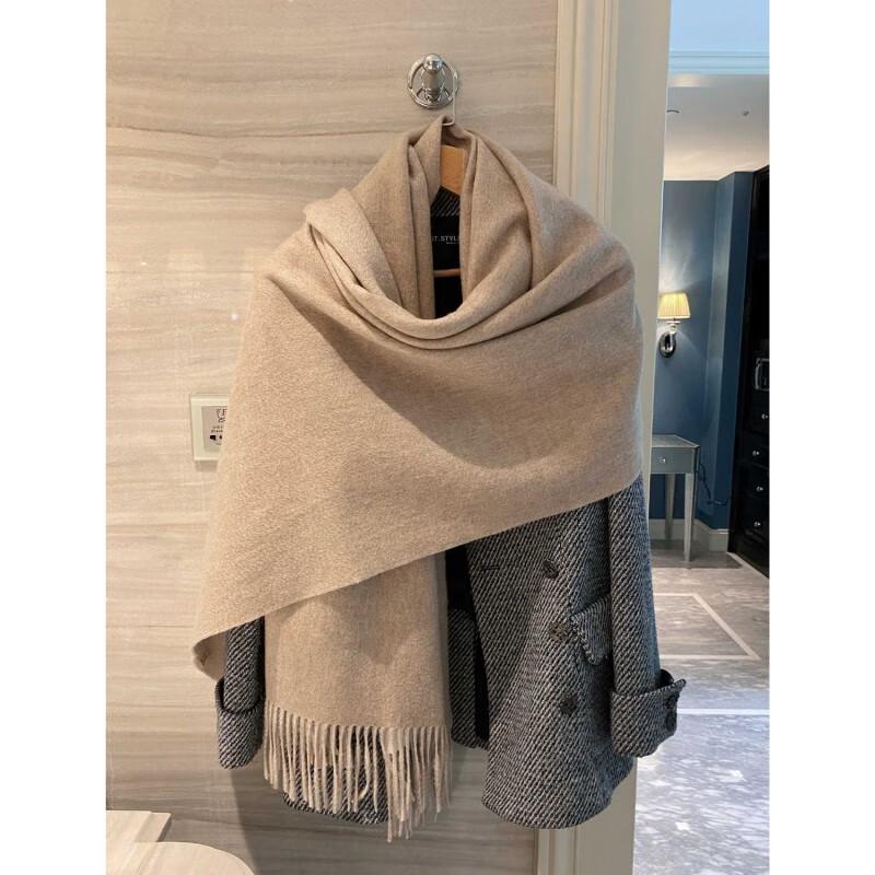 NINA SOLOR Double-Sided Heavyweight Ripple Cashmere Scarf