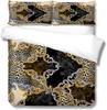 Polyester Quilt Cover Pillowcase Two Or Three-Piece Set 3D Digital Printing Leopard Print Series