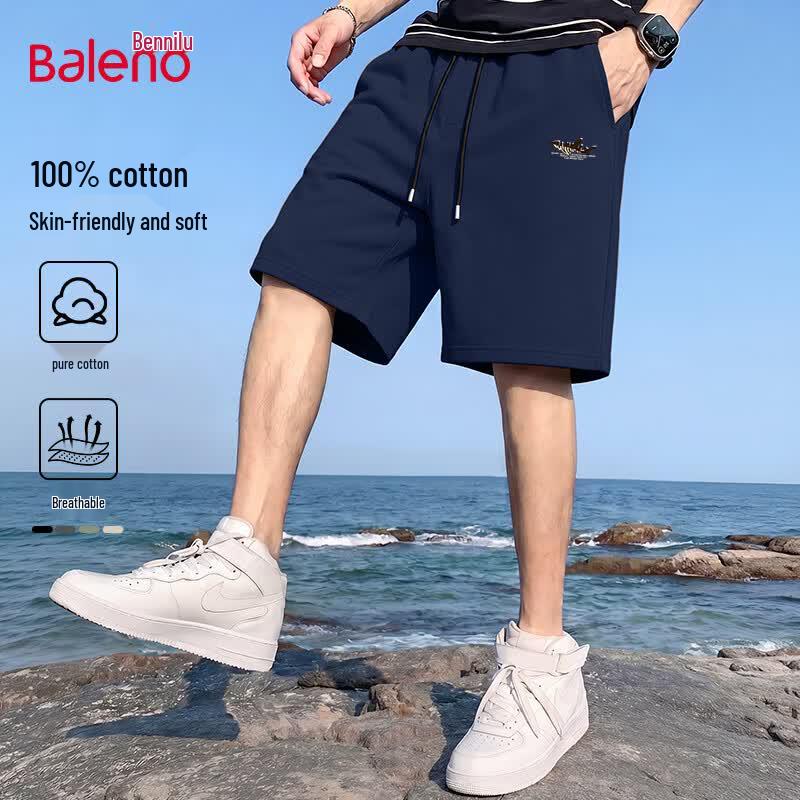 Baleno Men s Cotton Drawstring Casual Shorts M