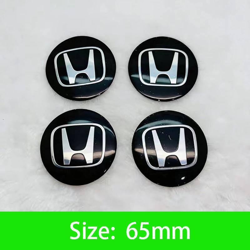 AAALX1 45-65mm Car Wheel Center Hub Cap Emblem Sticker Accessories For Honda Civic FIT Accord Prelude CRV 5Th City XRV CRV HRV Odyssey