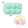 6 Holes Easter Egg Chocolate Molds Easy Demold Rabbit Face Mousse Cake Silicone Moulds Animal Gypsum Bunny Candle Festival Gifts