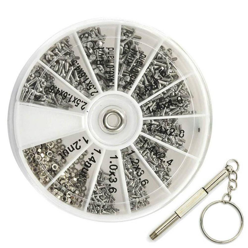 

12 Types of Small Screws and Nuts for For watch Repair with Mini Screwdriver