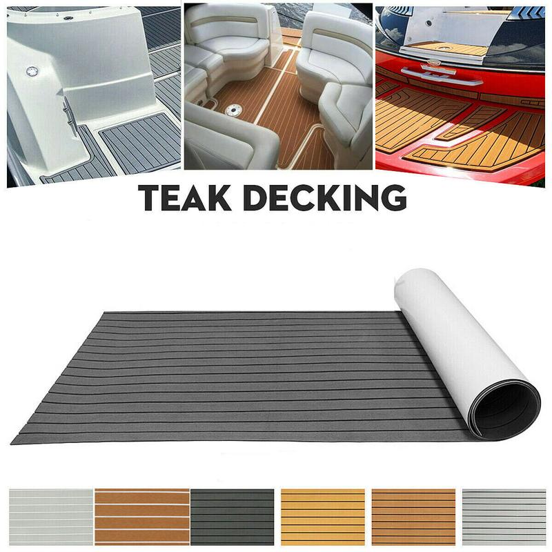 Boat Flooring Eva Foam Mat Deck Sheet Marine Yacht Teak Decking Sheet Adhesive Carpet Decking Pad Anti-Skid 2400x450x6MM