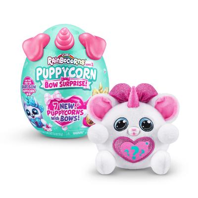 ZURU Rainbocorns Puppycorn Surprise Serie 3 Samlarplysch Överraskningsägg Klistermärkespaket Slajm Gosedjurshund för Åldrar Flickor Barn (Chihuahua) 3+