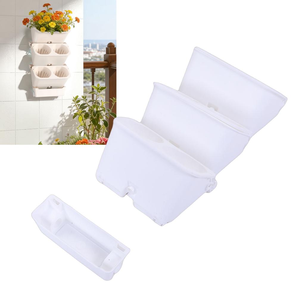 Self Wat ing Stackable V tical Plant Pot Wall Mounted s Pots for Strawb ries Vegetable Indoor Outdoor Decoration