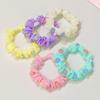 Sweet Candy Color Beads Hair Ropes Fashion Cloth Hair Rings Scrunchies Headwear For Girls Hair Accessories Children Rubber Bands