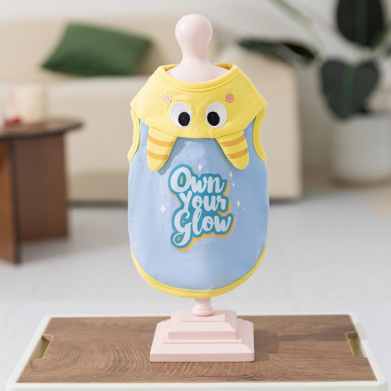 

Little monster lapel can be towed cat than bear puppy dog vest thin breathable spring and summer cat pet clothes XXL (recommended weight 15-10kg)