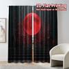 2pcs, 2D FLAT PRINTING Curtains (Without Rod) CrimsonMoon Contemporary Popular Curtains Fabric Curtains Room Decor Decorative