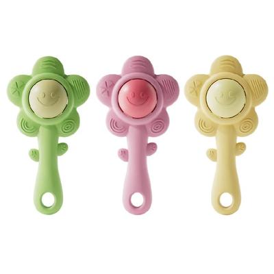 Sunflower Shape Baby Teether Rattle Toy For Fine Motor Skill Development Toddler Auditory Sensory Developmental Toy