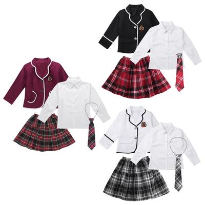 Disfraces de Uniforme Escolar Estilo Británico para Niñas Halloween Cosplay Invierno Ropa de Anime Conjunto Completo