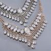 European and American Diamond-encrusted Resin Oval Tassel Necklace Luxury Shining Collarbone Chain Light Luxury High-end Sense Necklace Jewelry Women