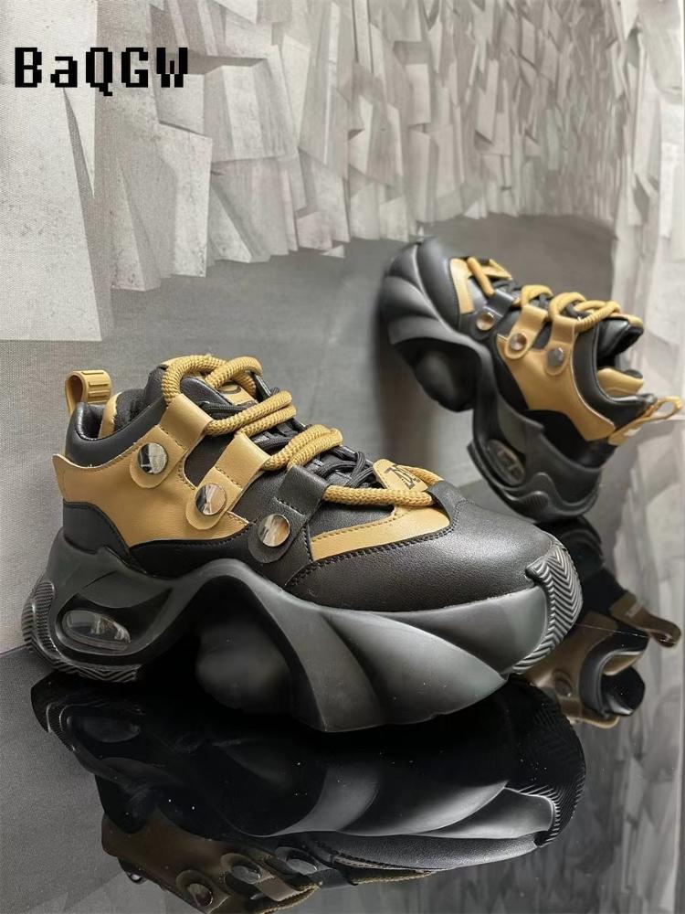 Модная дизайнерская мужская обувь весна осень удобные мужские толстые кроссовки — фото 3