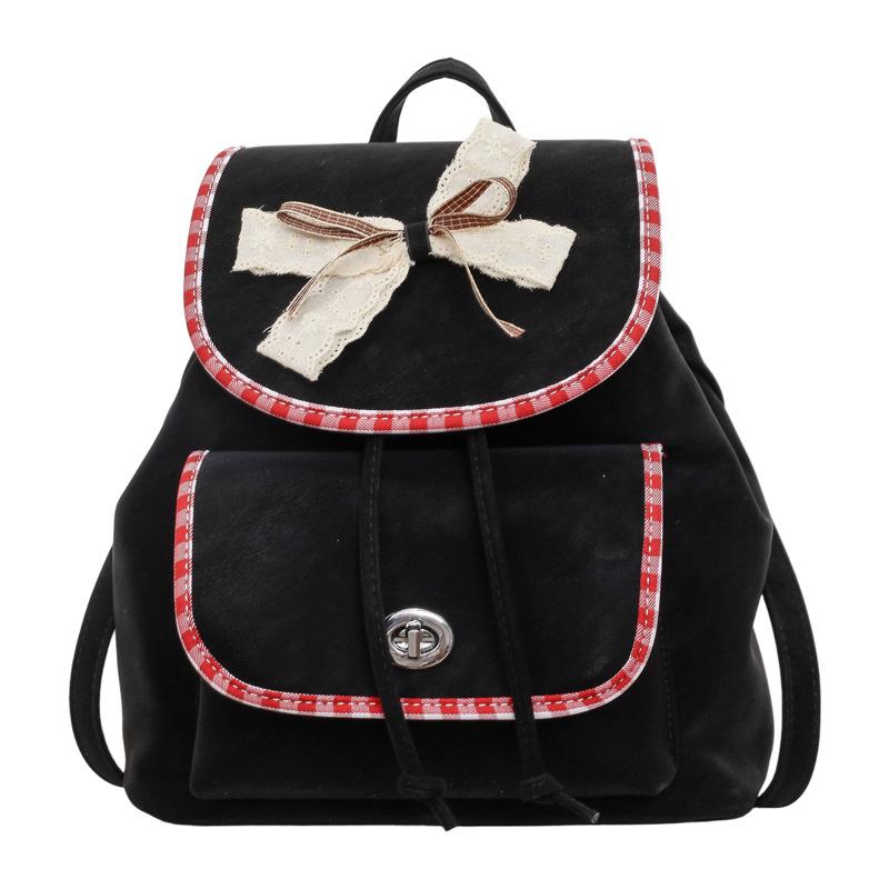 Schoolbag Fashionable Retro Plaid Backpack Women's 1011 New Commuting Versatile Backpack Large Capacity Contrasting Color Small Schoolbag