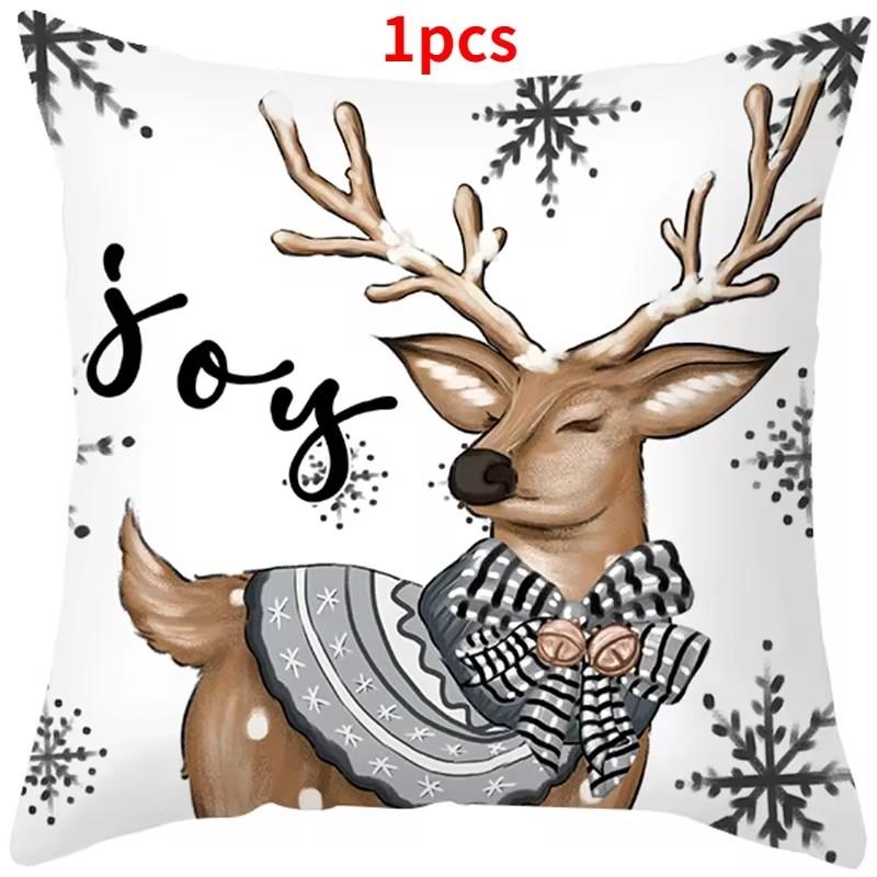 45cm Merry Christmas Cushion Cover Pillowcase 2025 Christmas Decorations for Home Ornament New Year Christmas Decor 2025 Noel