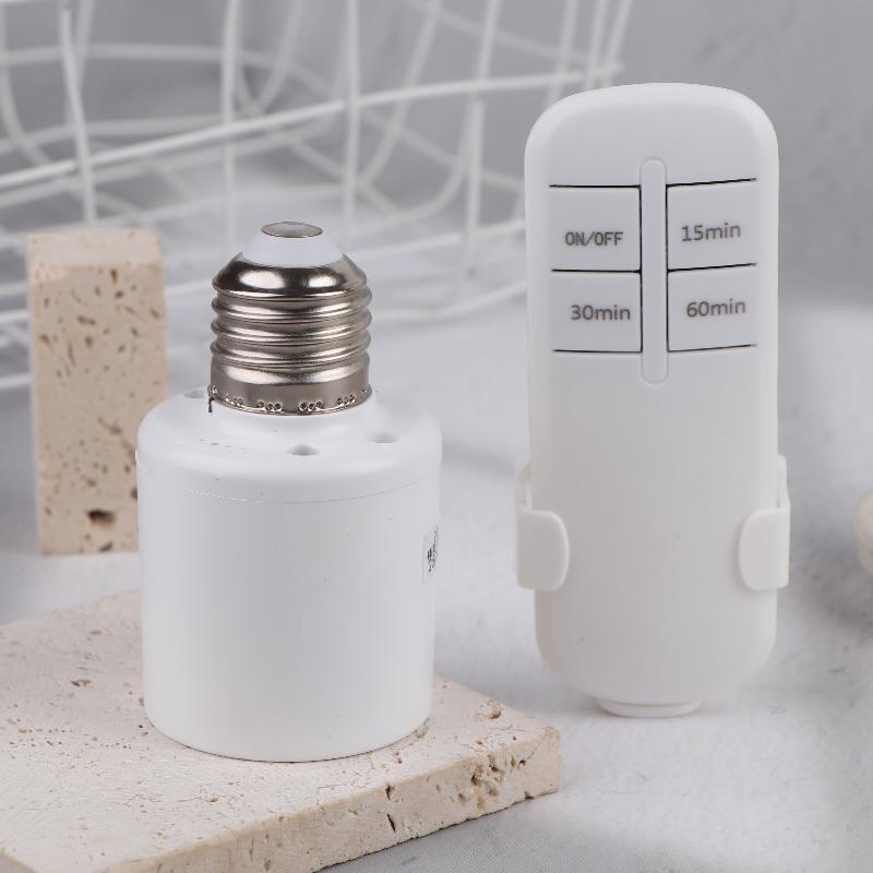 E27 60W Wireless Remote Control Smart Timer Switch Lamp Holder 110V 220V House Multi Light Baby Room Bedroom Timer Switch