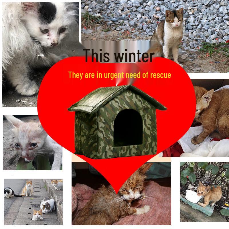 ZISIZ Outdoor Camouflage Stray Cat Shelter