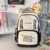Schoolbag Women's Casual Large-capacity Durable Backpack All-match Fashion Letter Printing Lightweight Backpack
