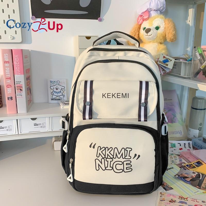 Schoolbag Women's Casual Large-capacity Durable Backpack All-match Fashion Letter Printing Lightweight Backpack