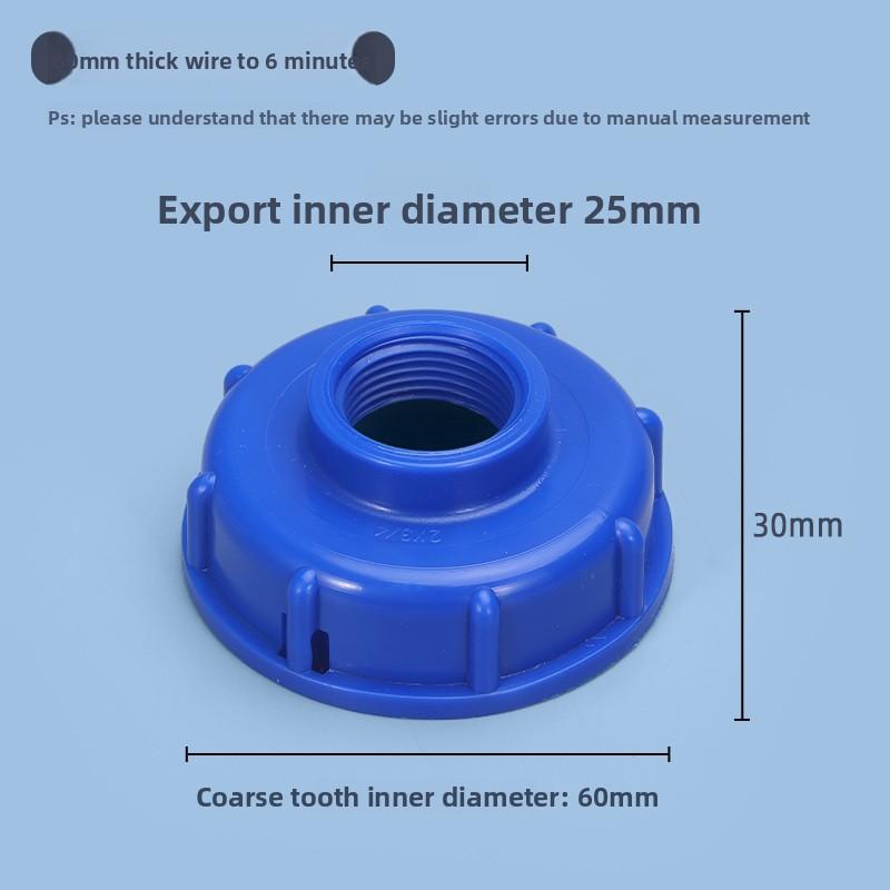 1Pc Durable Ibc Tank Adapt S60X6 Coarse Threaded Cap 60mm Female Thread To 1/2 ", 3/4", 1 "Adapter Connector