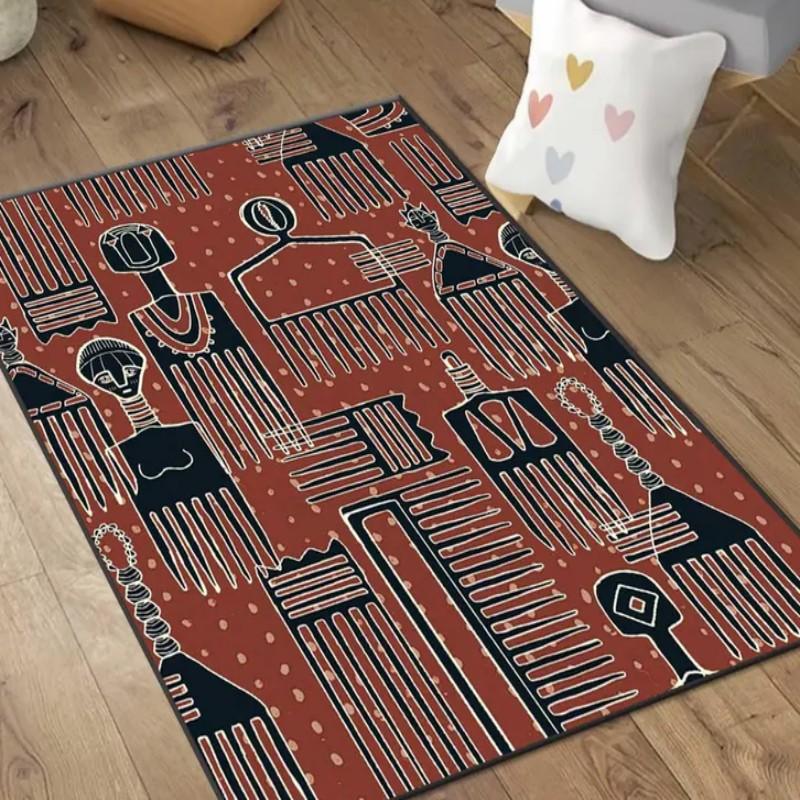 Savannah Area Rug,African Runner,Afrocentric Non Slip Carpet,Safari Ethnic Floor Art Rug African,Print Rugs,gift Rug