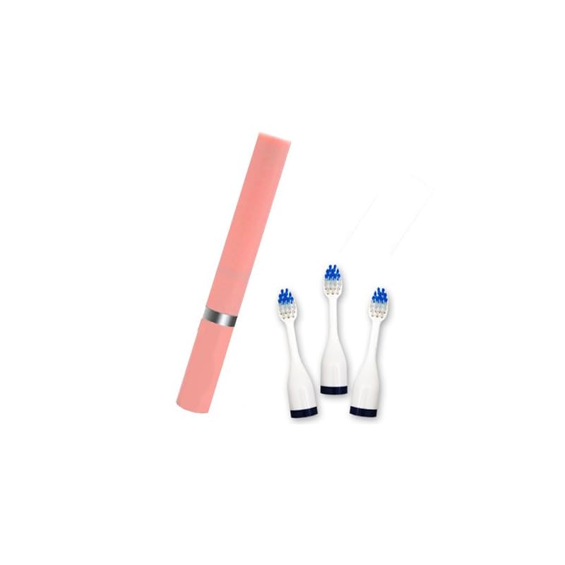 

[Electric toothbrush STICK SONIC] [Pink] Electric sonic toothbrush S compact trip child portable electric sound waves teeth brush [Soft]
