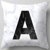 Marble Letter Print Pillowcase Decorative Pillow Sofa Cushion Cover Home Decor Pillowcase