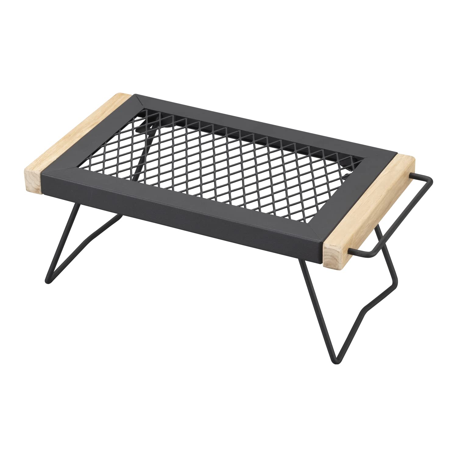 BUNDOK IR Table S BD-165 Small Mesh Campfire Folding Table Ultra Compact Black