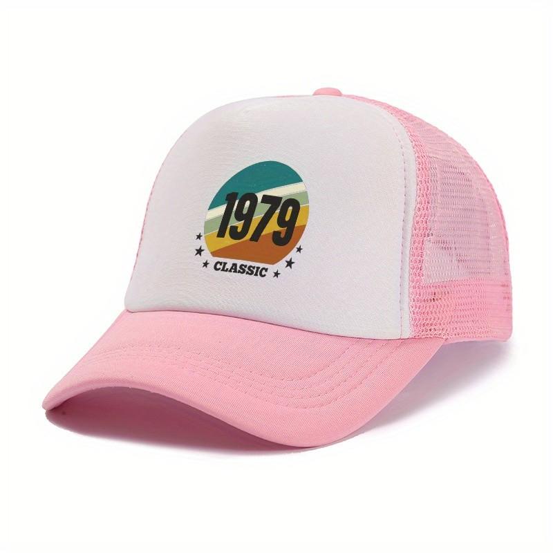 Classic Birthday Retro Trucker Hat Unisex Adjustable Polyester Mesh Snapback for Casual Outdoor Wear