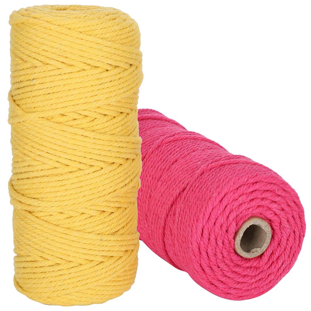 Natural Cotton Rope Macrame Cord Single Strand Knitting Yarn Handicrafts DIY 3mm 100meter