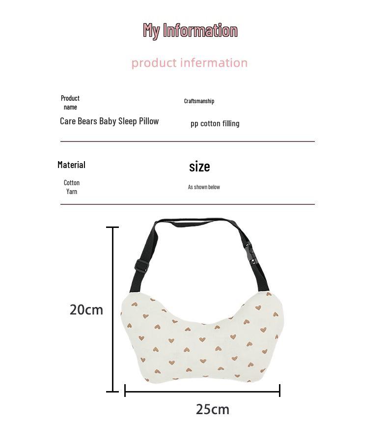 Cartoon Cotton Baby Seat Belt Shoulder Pad & Neck Support Pillow