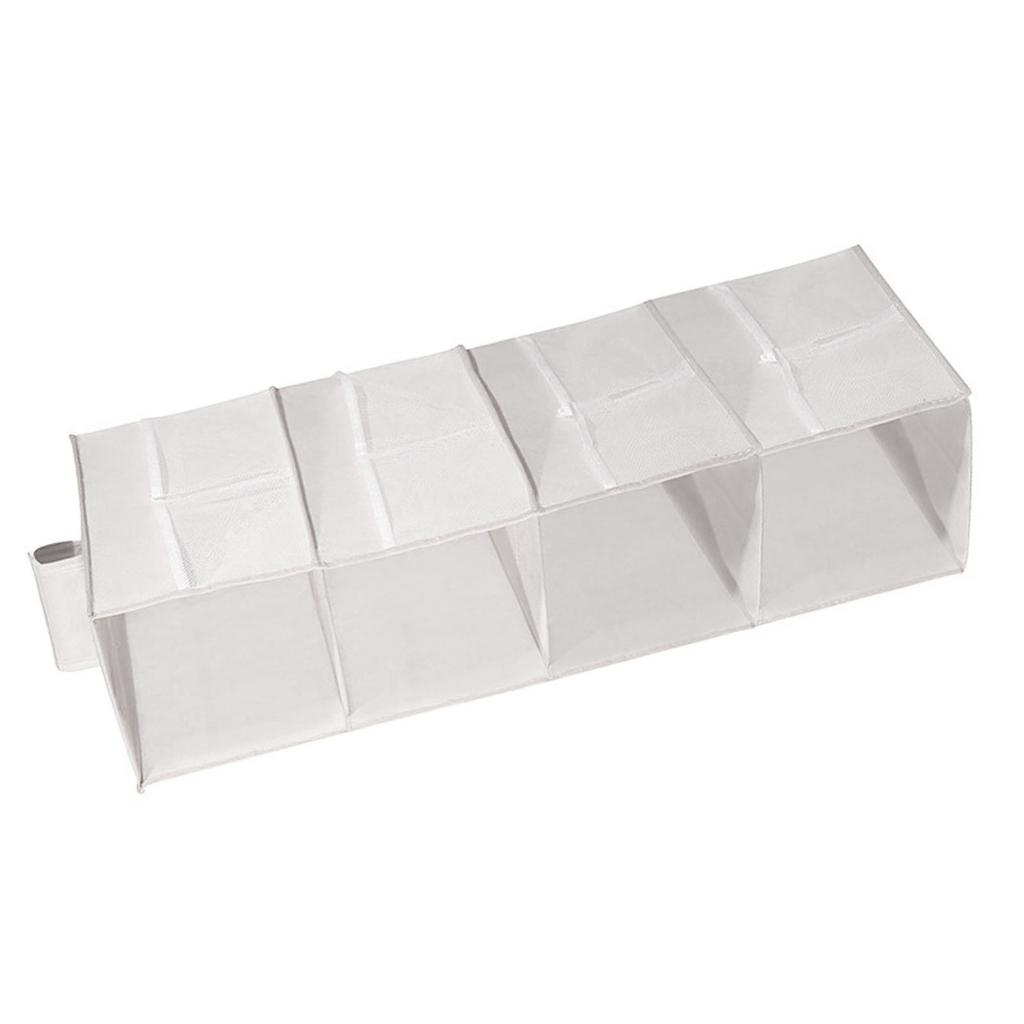 4 Layer Storage Hanging Bag Oxford Cloth Washable Foldable Hanging Closet Organizer for Bras Underwear Socks Grey
