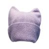 Cats Ear Knitted Hat Women Crochet Hat Warm Winter Hat Soft Crochet Hat Windproof Snow Hat for Women Outdoor Activity