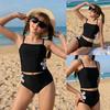 Bikini de dos piezas con tiras huecas para niñas 2026 - Traje de baño disponible