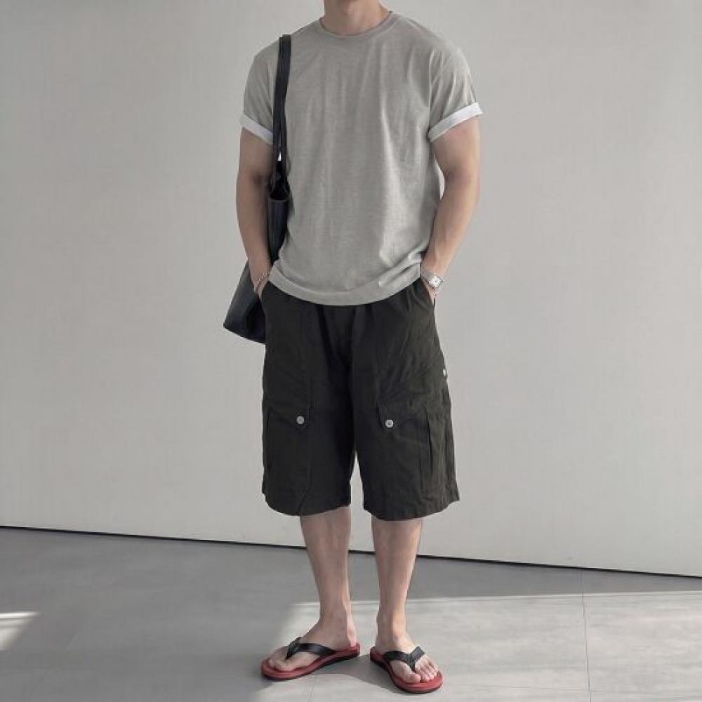 Onl Men 1+1 Crop Ringer Tee Layered White